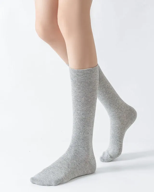 Sweetnana Women's Calf Socks Knee High Socks Thigh Socks Solid Color Stockings for Daily Wear