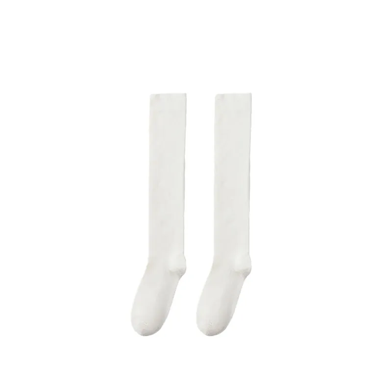 Sweetnana Women's Calf Socks Knee High Socks Thigh Socks Solid Color Stockings for Daily Wear