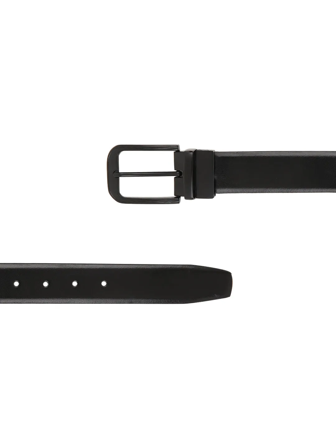 Teakwood Men Genuine Leather Black & Brown Reversible Belt