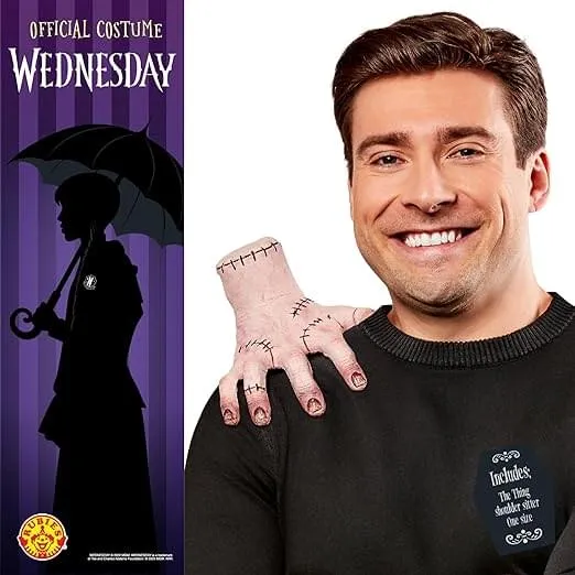 The Addams Family Wednesday Thing Costume Shoulder Sitter