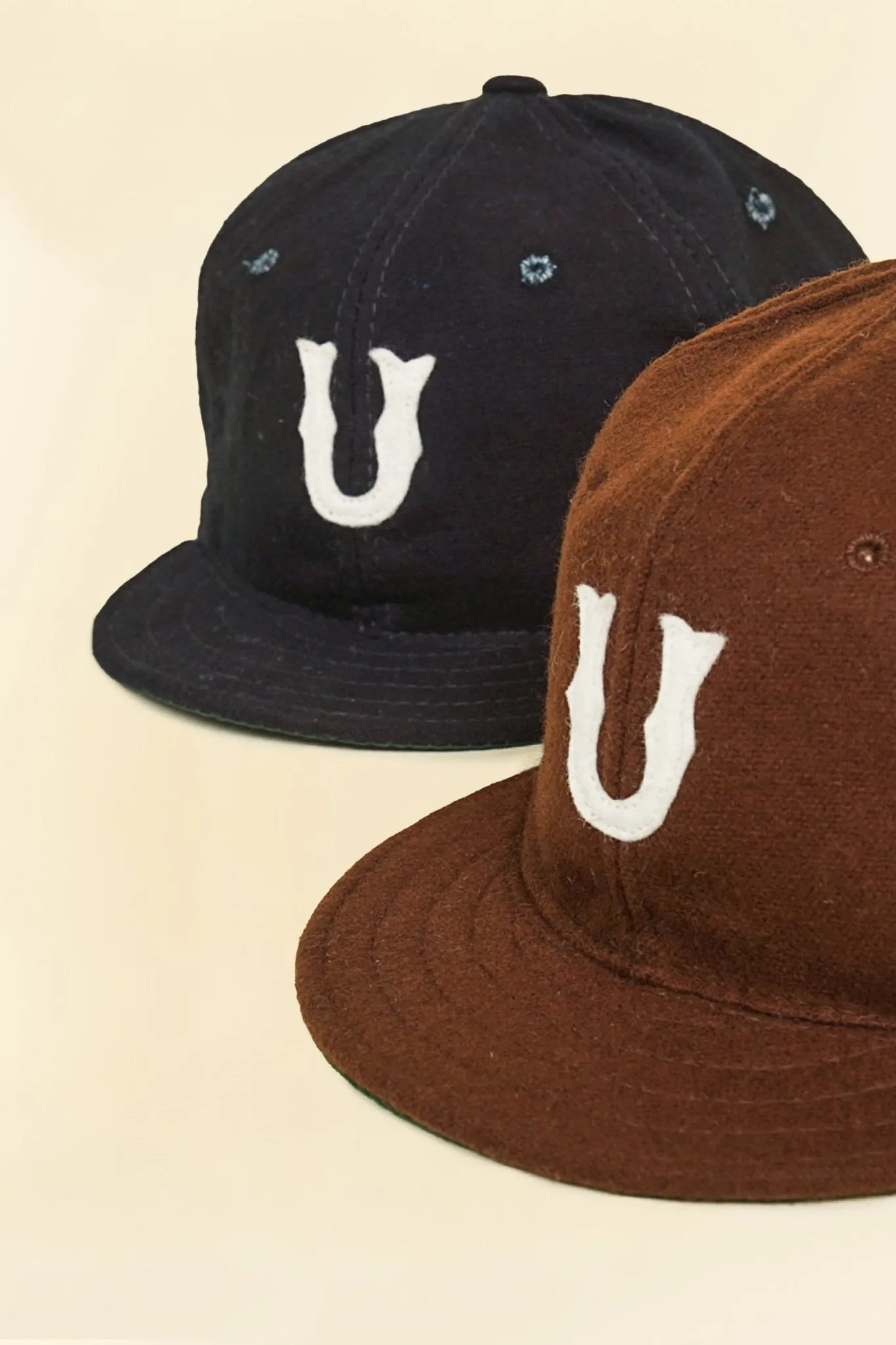 URAHARA x Troy O'Shea Early 1900's Baseball Cap - Brown Melton Wool