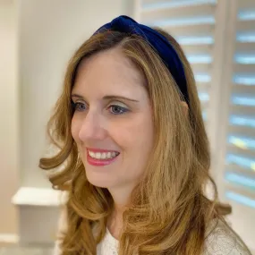 Velvet Headband Navy Knot Headband