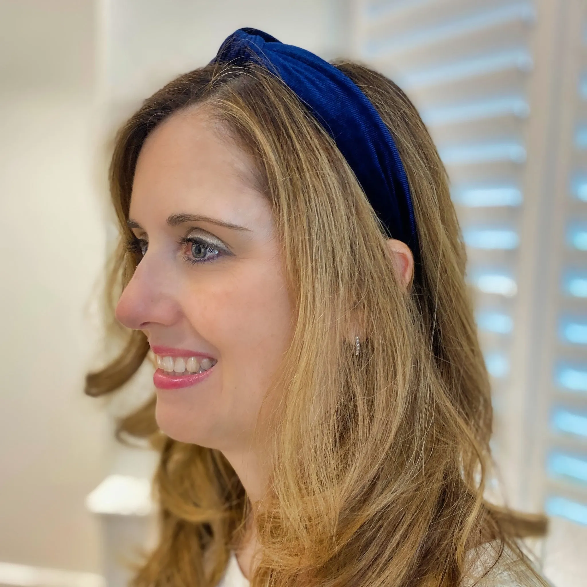 Velvet Headband Navy Knot Headband