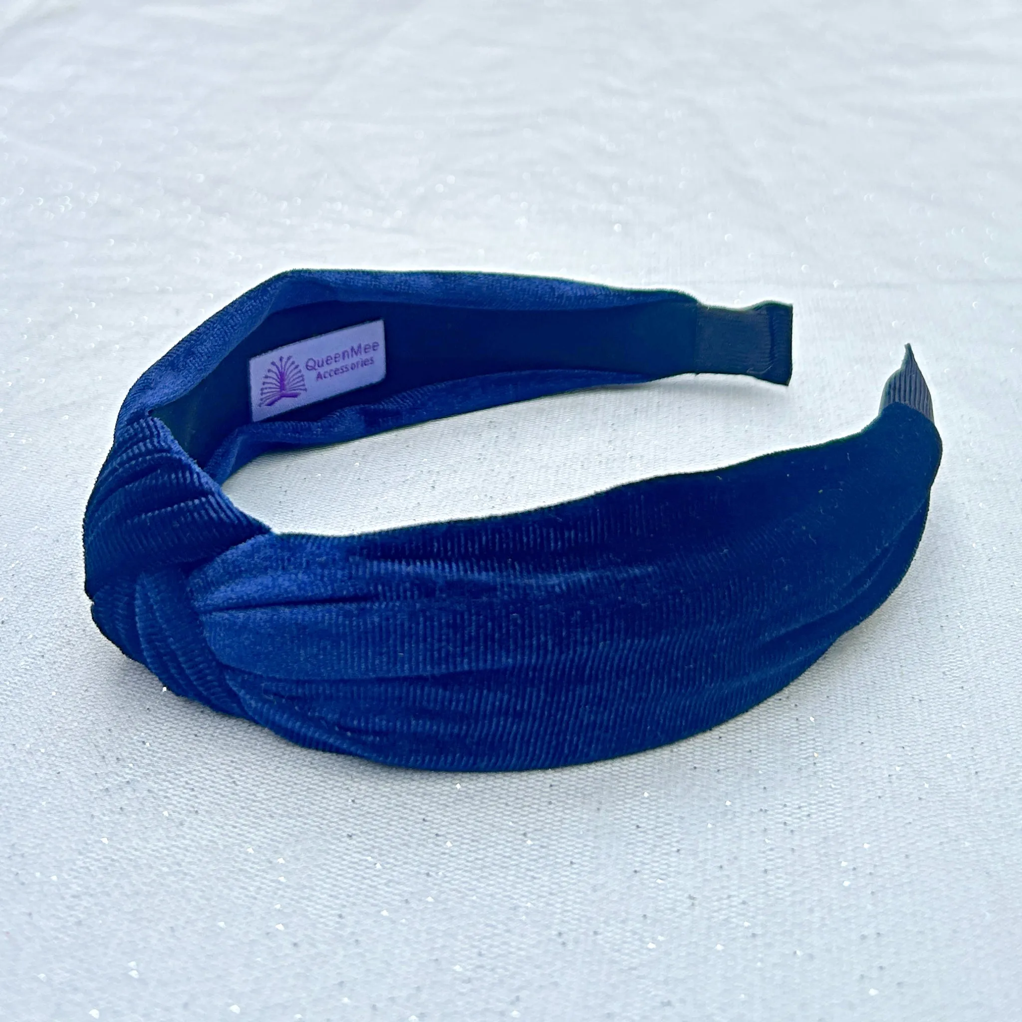 Velvet Headband Navy Knot Headband