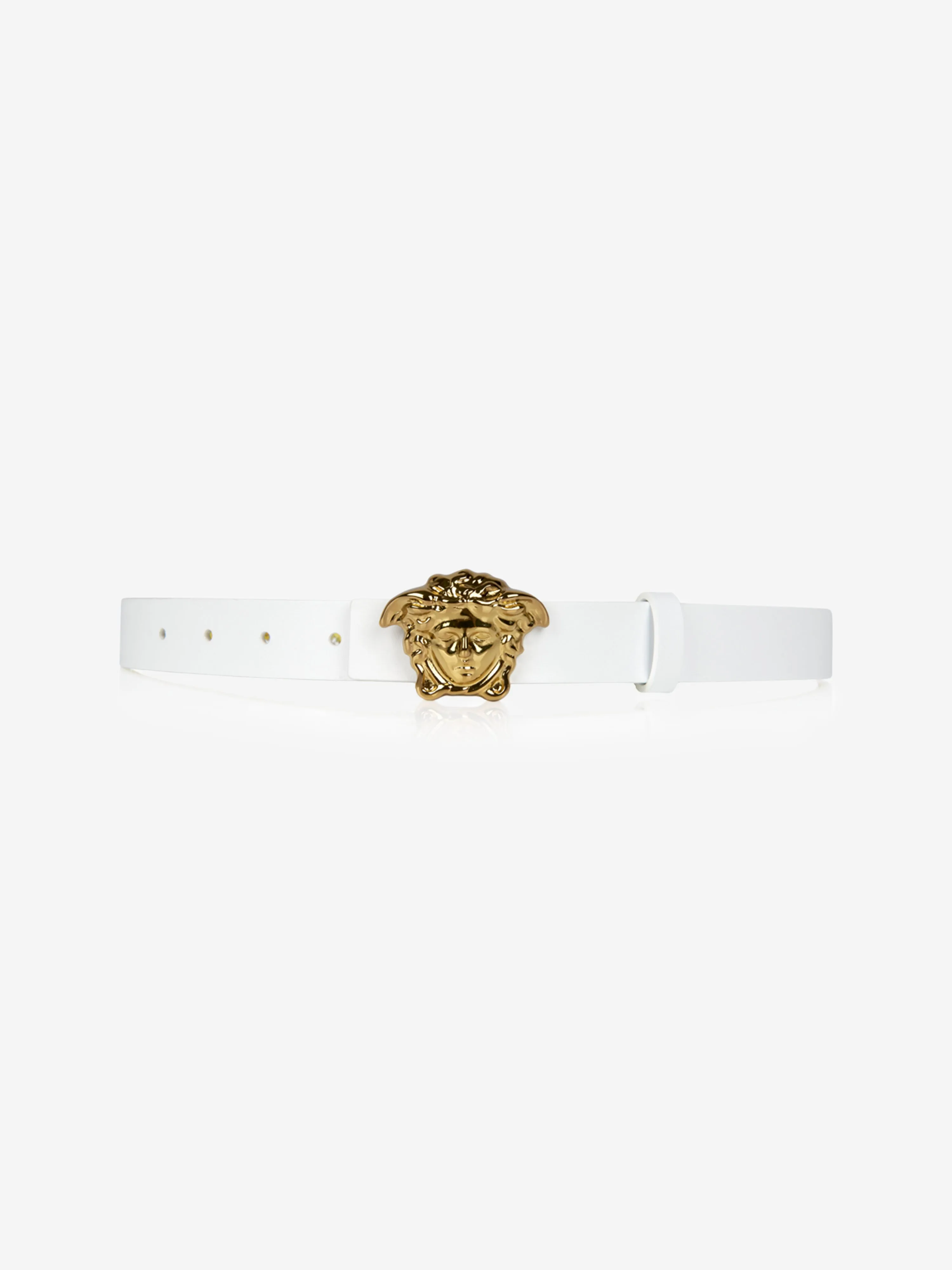 Versace Girls Reversible Barocco Belt in White