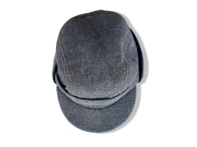 Vintage men's winter wool fleece grey baseball cap|SKU 4342