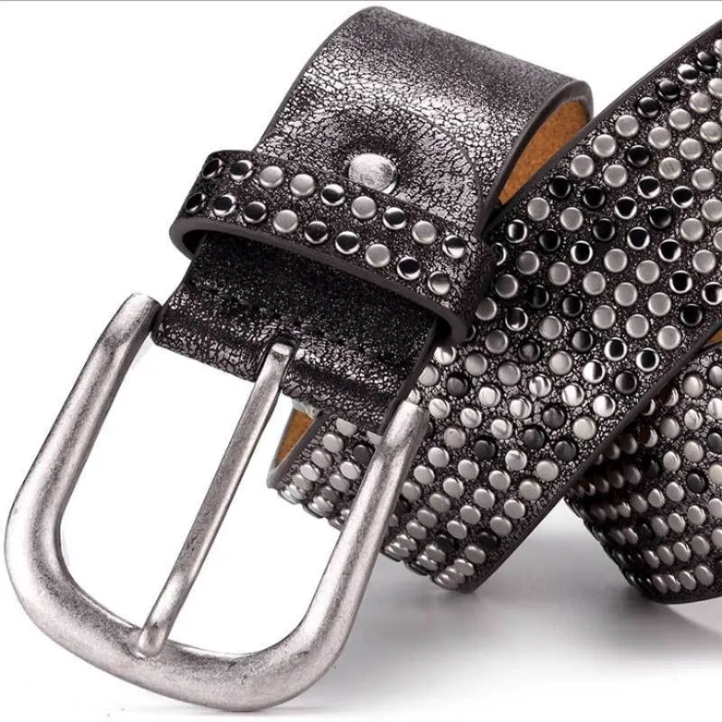 Vintage Street Punk Dot Rivet Belt