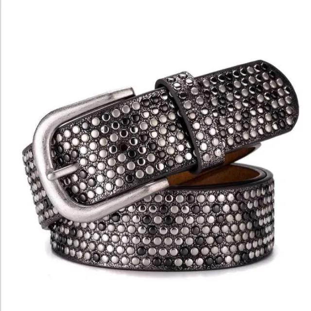 Vintage Street Punk Dot Rivet Belt