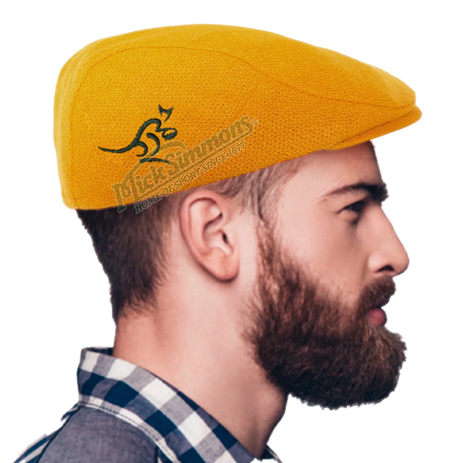 Wallabies Official Gold ‘Donegal’ Newsboy Cap Adjustable Hat Rugby Union