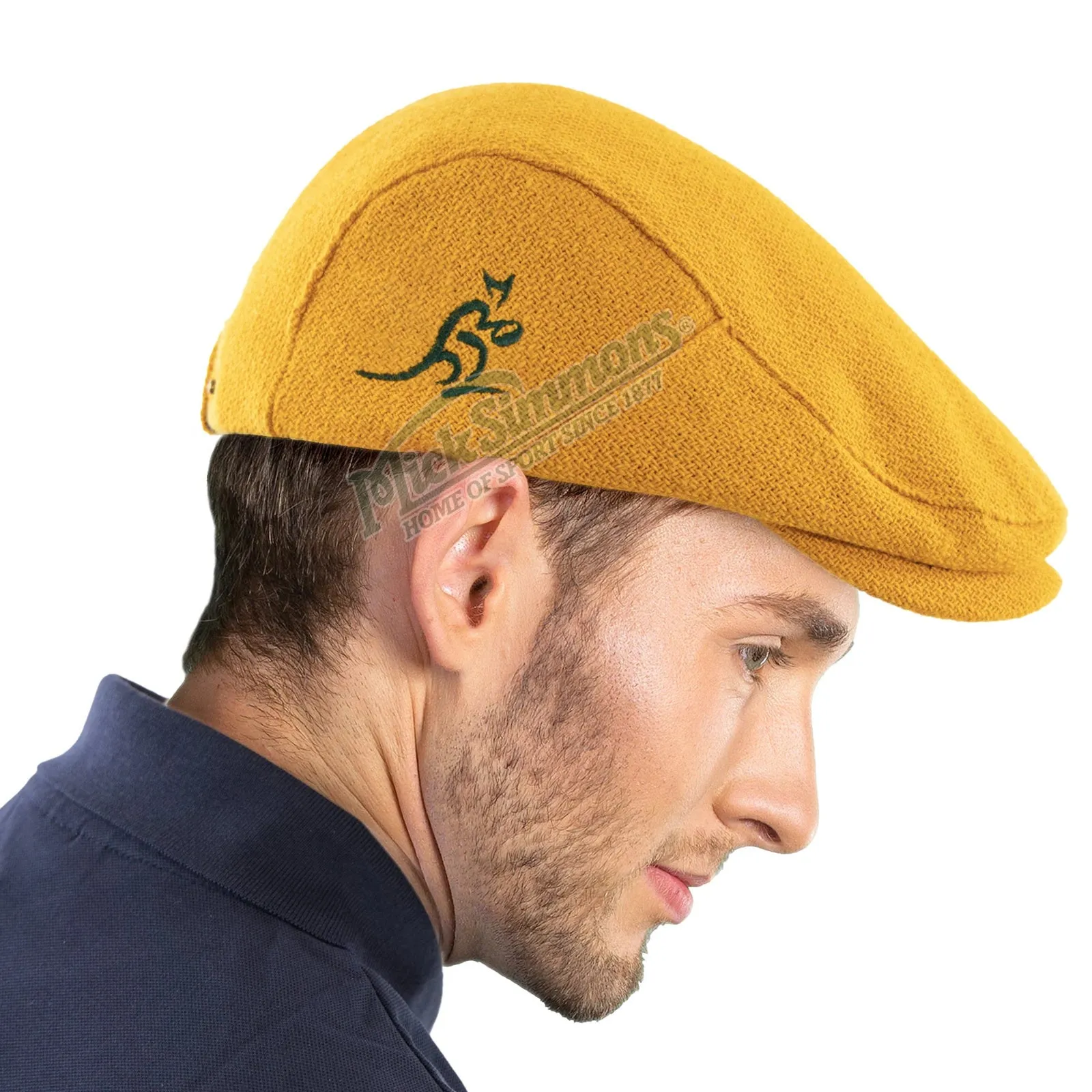 Wallabies Official Gold ‘Donegal’ Newsboy Cap Adjustable Hat Rugby Union