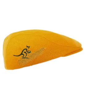 Wallabies Official Gold ‘Donegal’ Newsboy Cap Adjustable Hat Rugby Union