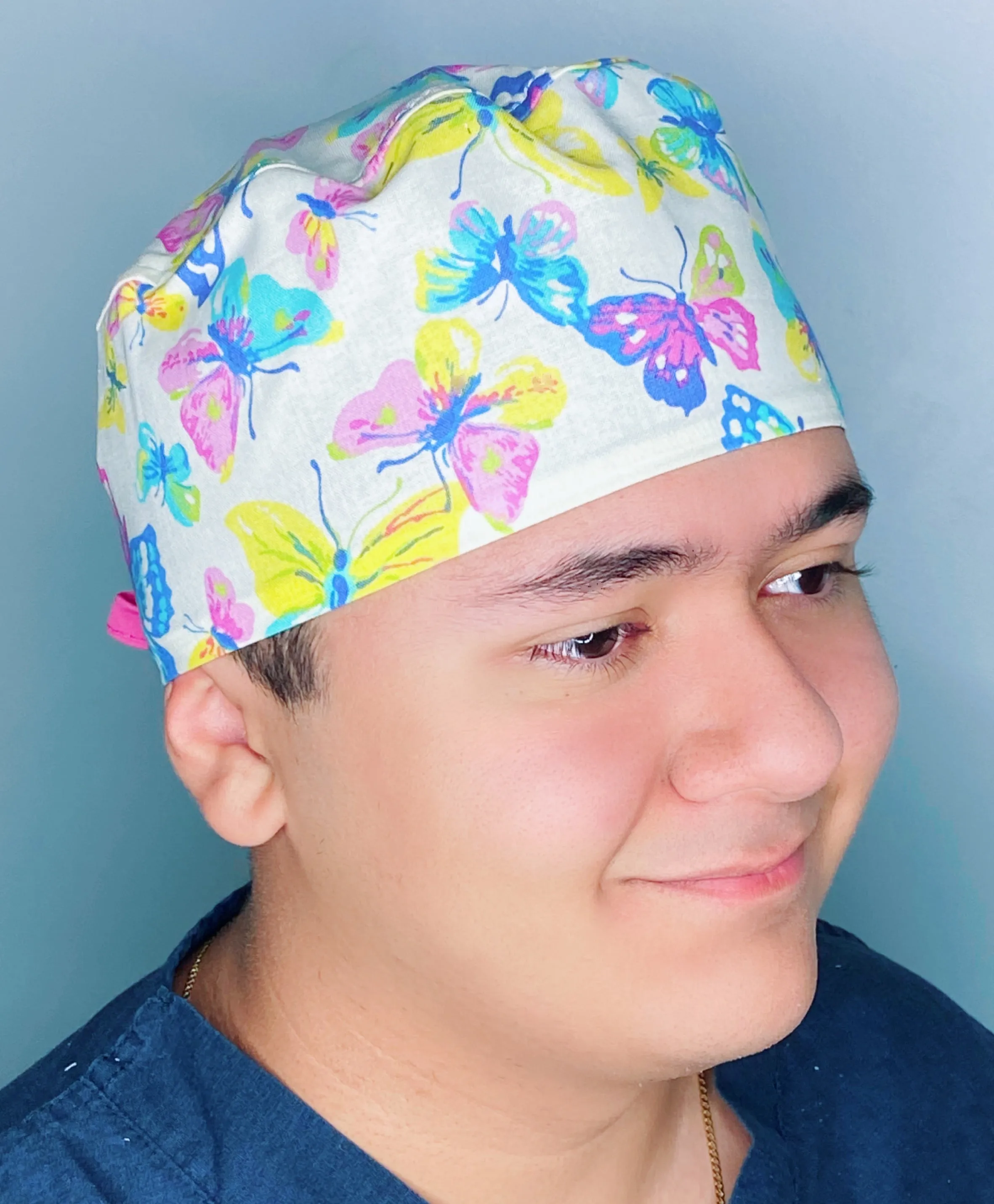 Watercolored Butterflies Unisex Animal Scrub Cap