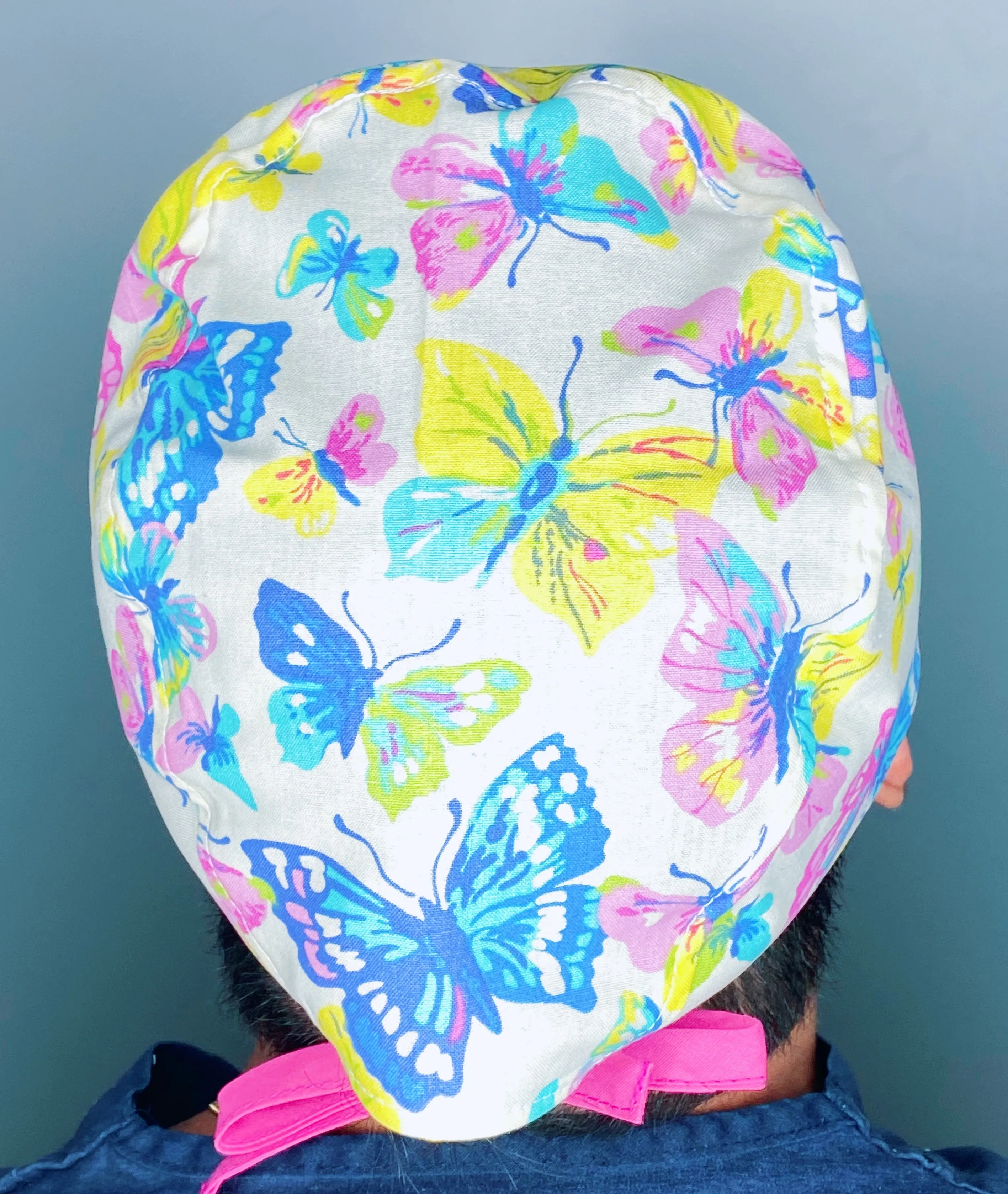 Watercolored Butterflies Unisex Animal Scrub Cap