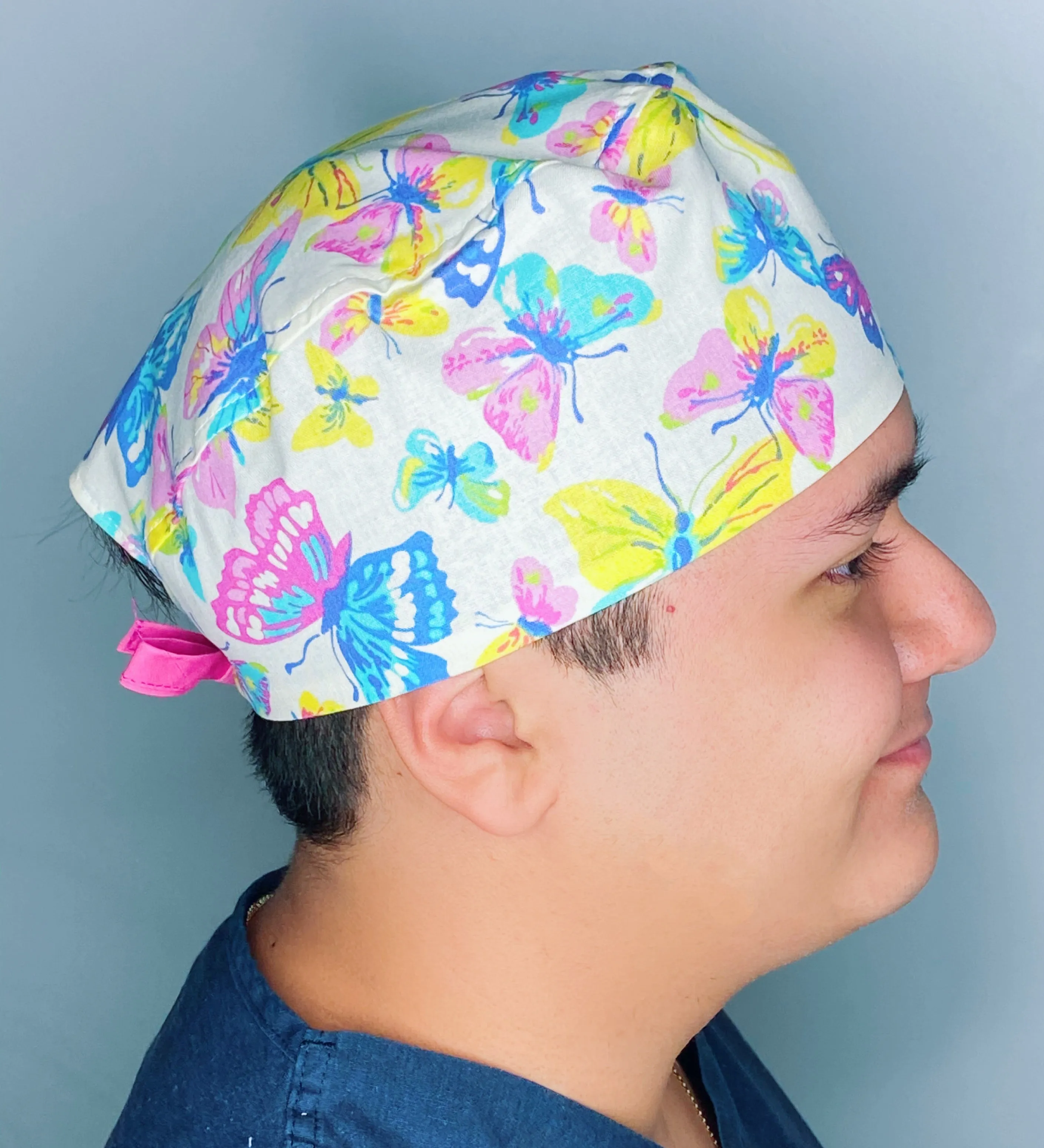 Watercolored Butterflies Unisex Animal Scrub Cap