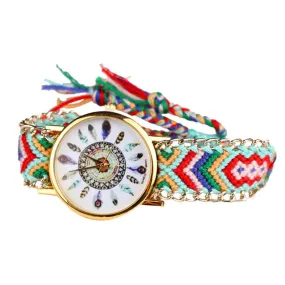 Women Dress Watches Cartoon Feather Figure Knitted Watches