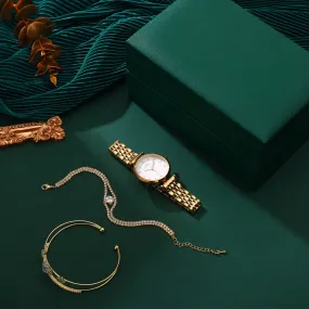 Women's Steel Band Watch Set