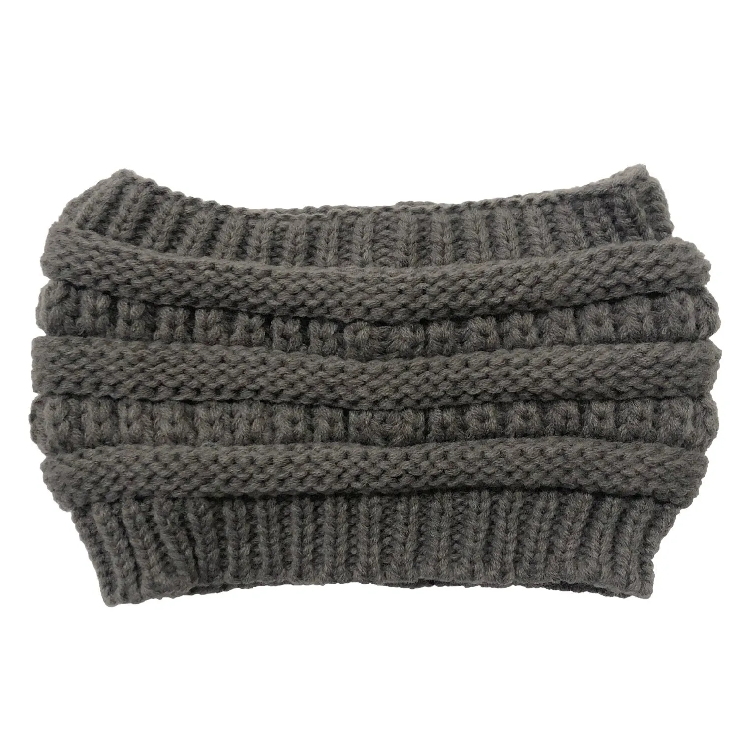 Wool Head Cap Hair Band Empty Top Horsetail Knitted Wool Twist Braided Cable Knitted