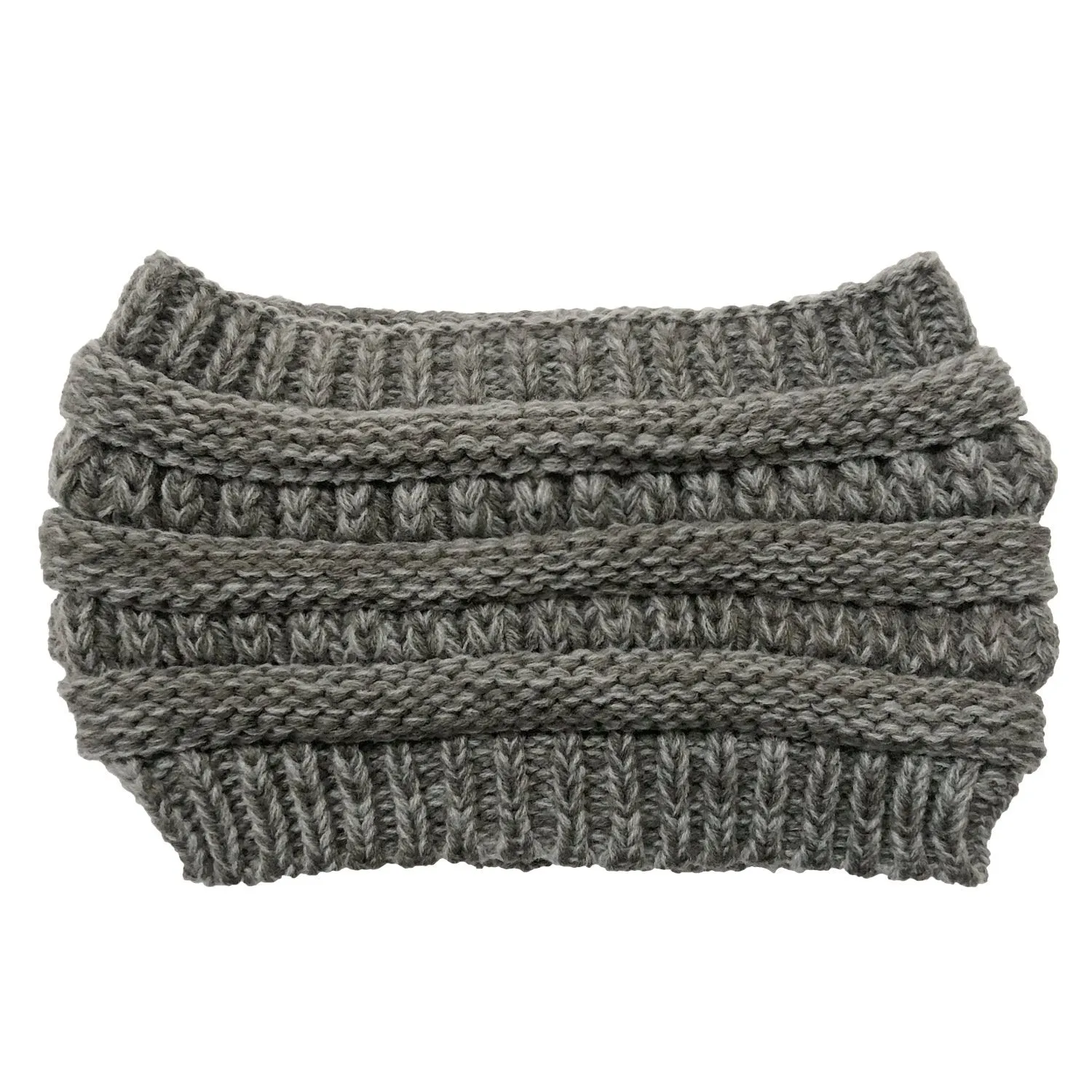 Wool Head Cap Hair Band Empty Top Horsetail Knitted Wool Twist Braided Cable Knitted