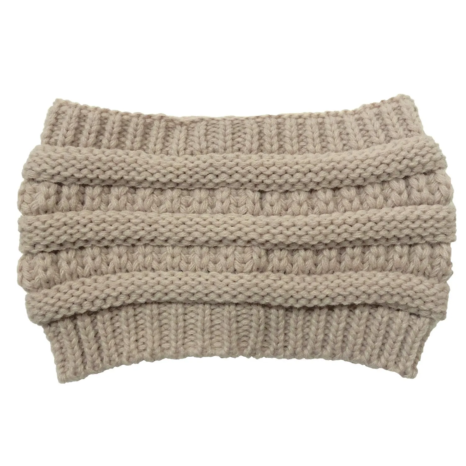 Wool Head Cap Hair Band Empty Top Horsetail Knitted Wool Twist Braided Cable Knitted