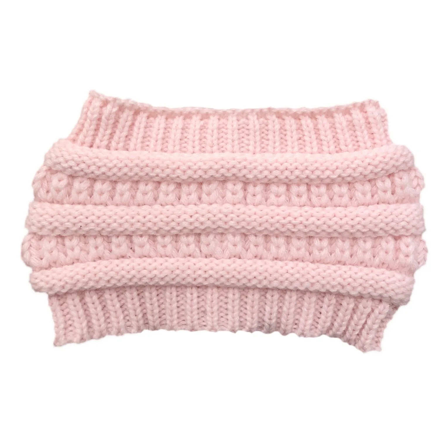 Wool Head Cap Hair Band Empty Top Horsetail Knitted Wool Twist Braided Cable Knitted