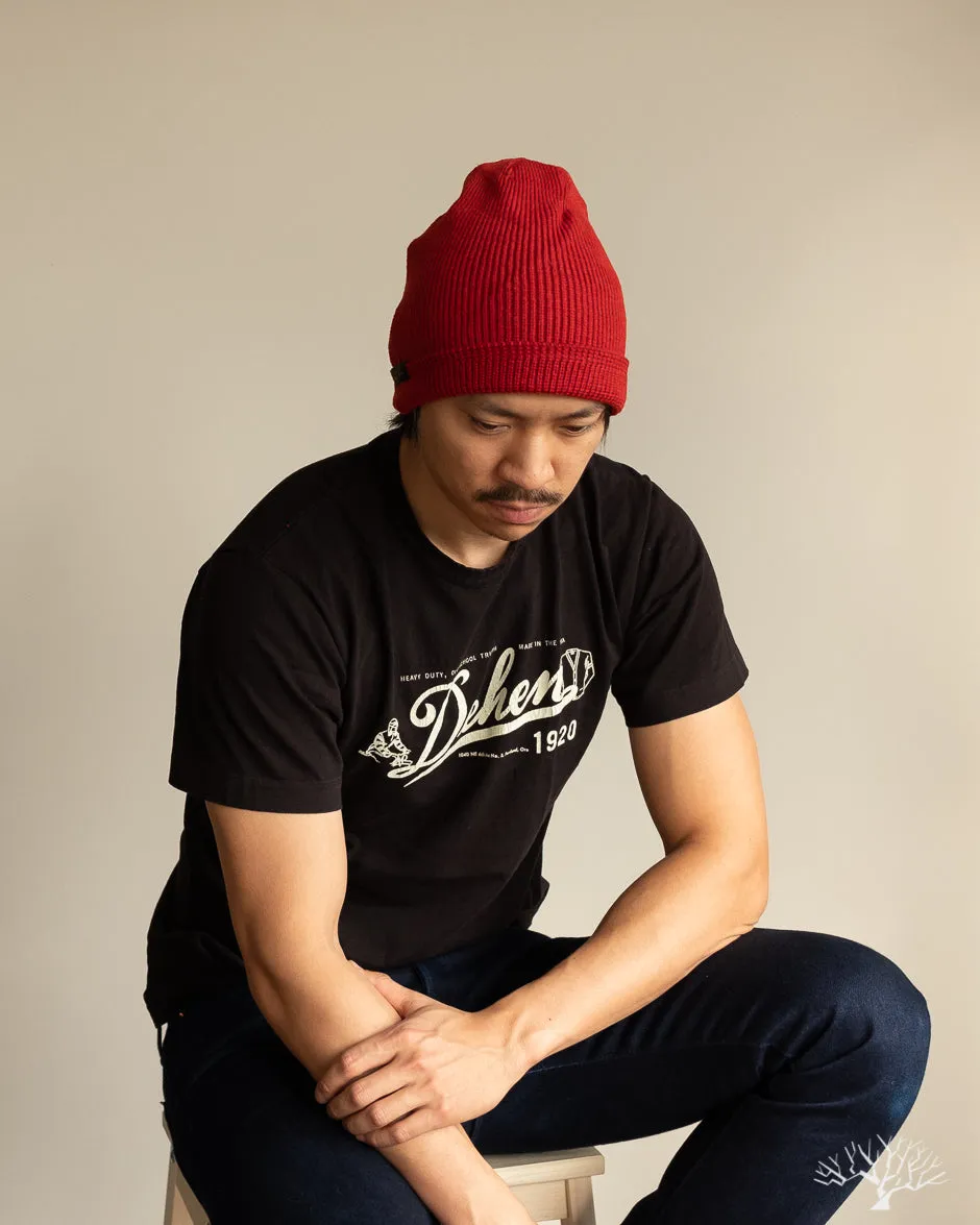 Wool Knit Watch Cap - Forster Red