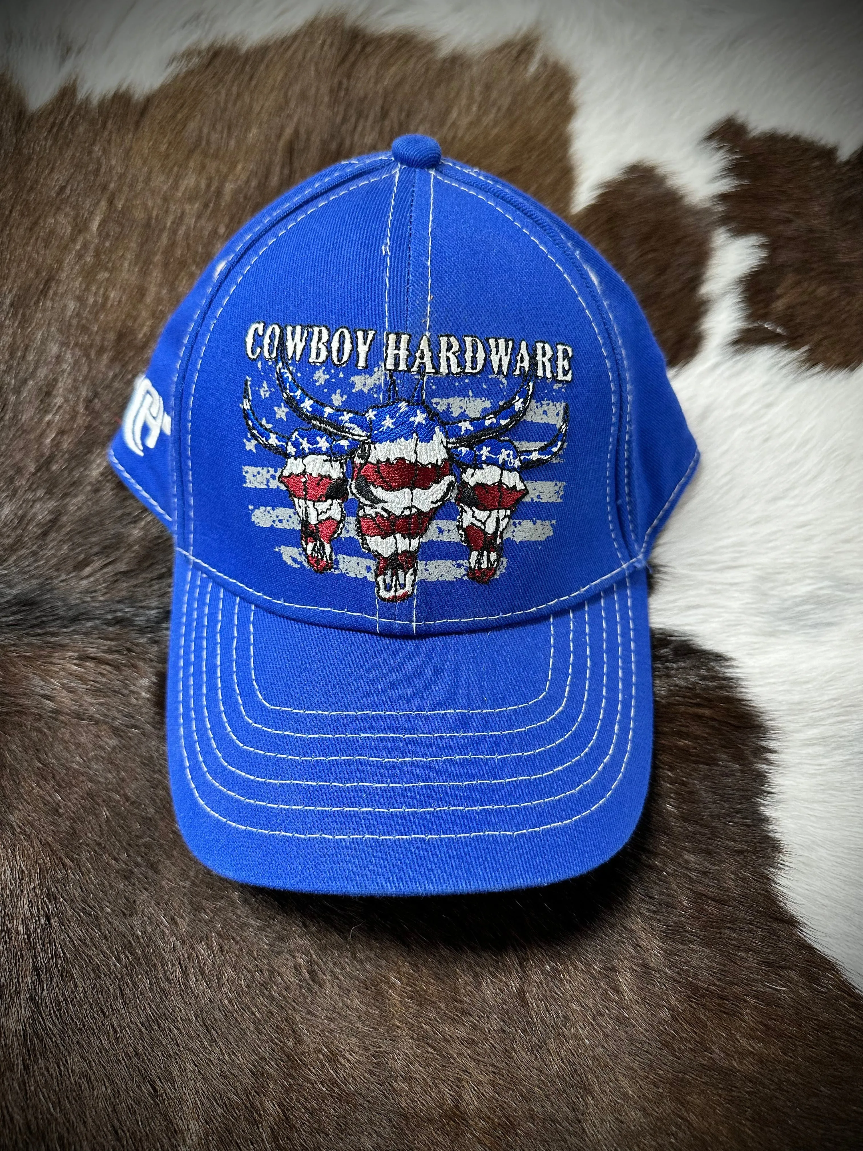 Youth American Skull Cowboy Hardware Ball Cap