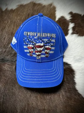 Youth American Skull Cowboy Hardware Ball Cap